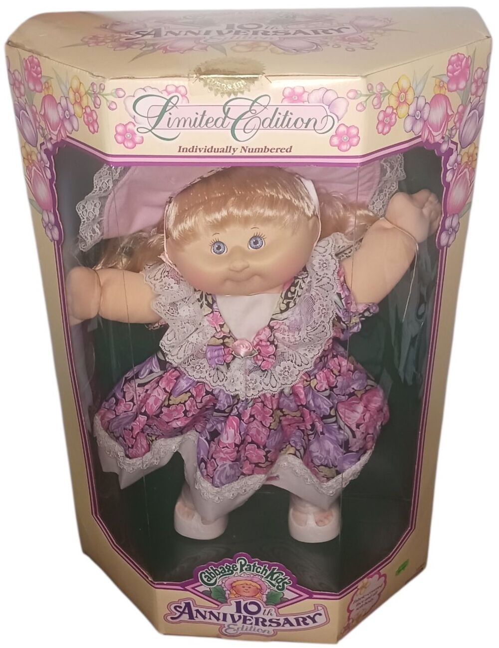 Vintage 1992 Cabbage Patch Kids 10th Anniversary Limited Edition Doll + Box NRFB